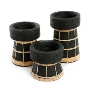 Pura Danau kaars kandelaren - Balinese design in 3 maten